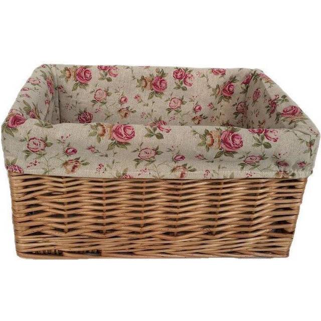 Double Steamed Garden Rose Willow Storage Baskets - Medium