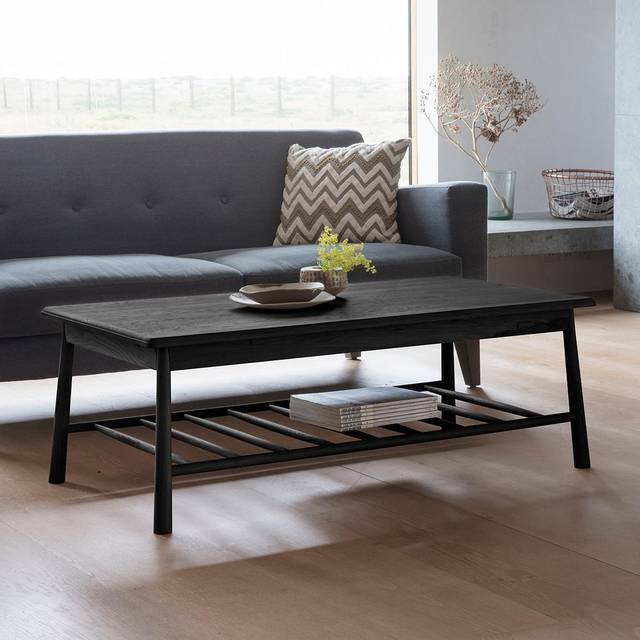 Crossland Grove Oxford Rectangle Coffee Table Black 120 X 65 X 42.5Cm, Black