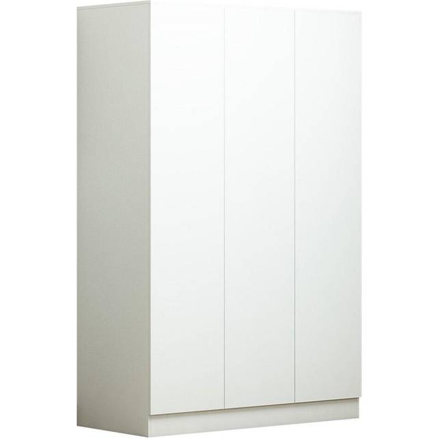 Matt White 3 Door Push to Open, Soft Close No Handle Wardrobe - Matt White