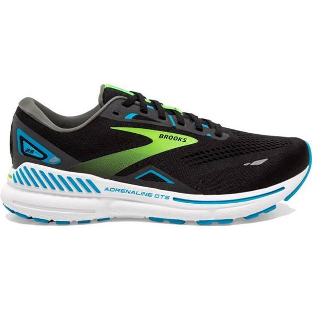 Brooks Adrenaline GTS 23, löparskor för män, Svart Hawaiian Ocean Green 4e, 43 EU
