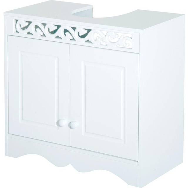 HOMCOM Under Sink Cabinet - MDF-White | TJ Hughes White