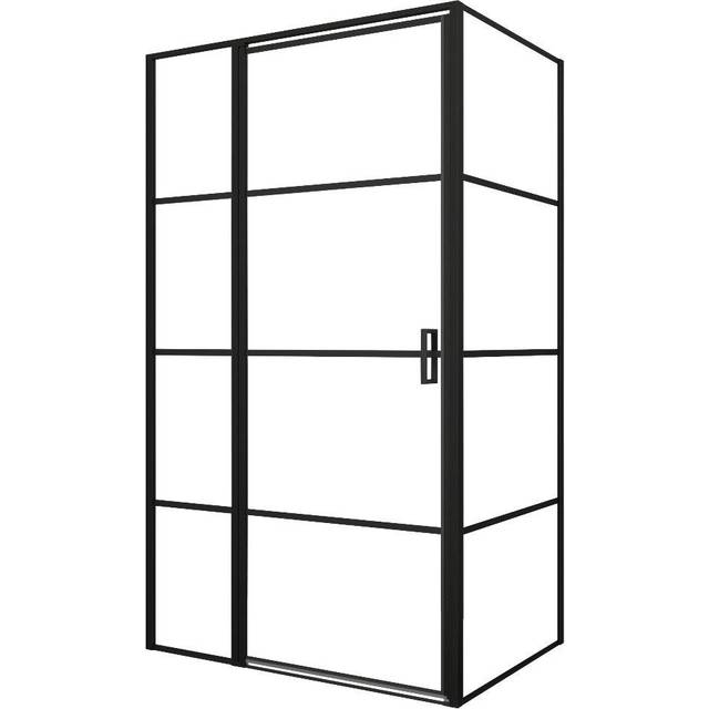 Duschhörna Allibert Loft Game Svart 119X90Cm