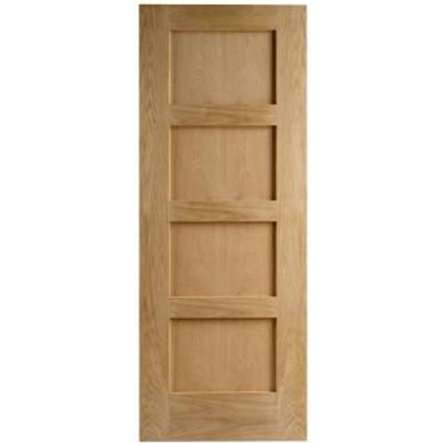 Wickes Marlow Oak Veneer 4 Panel Shaker Internal Door - 1981 x 686mm