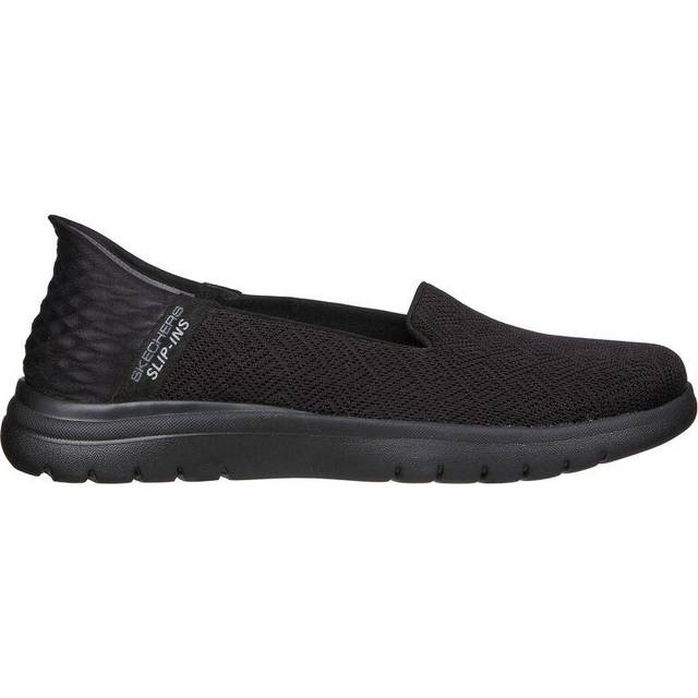 Skechers dam Sneaker Flex i farten, Svart textil, 39 EU
