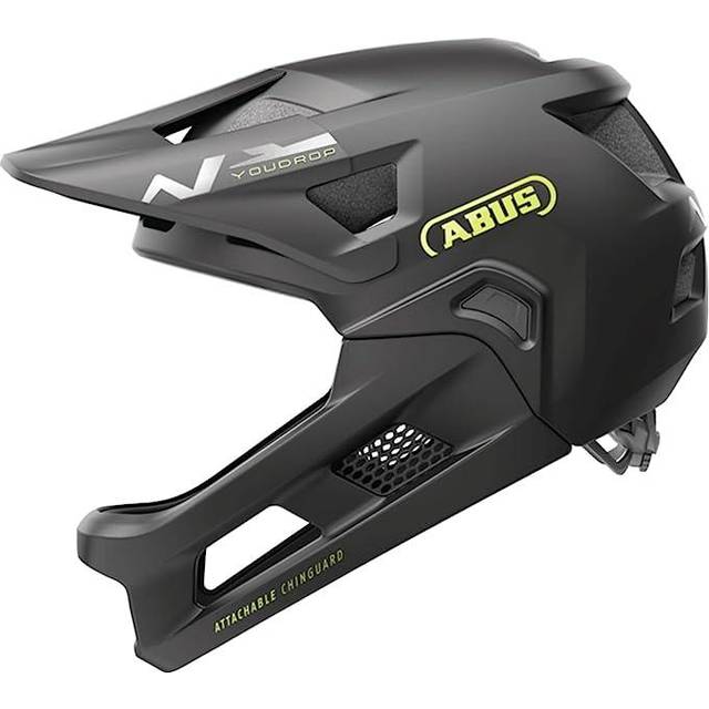 Abus Youdrop Ff Youth Full Face Mtb Helmet, Velvet Black, S
