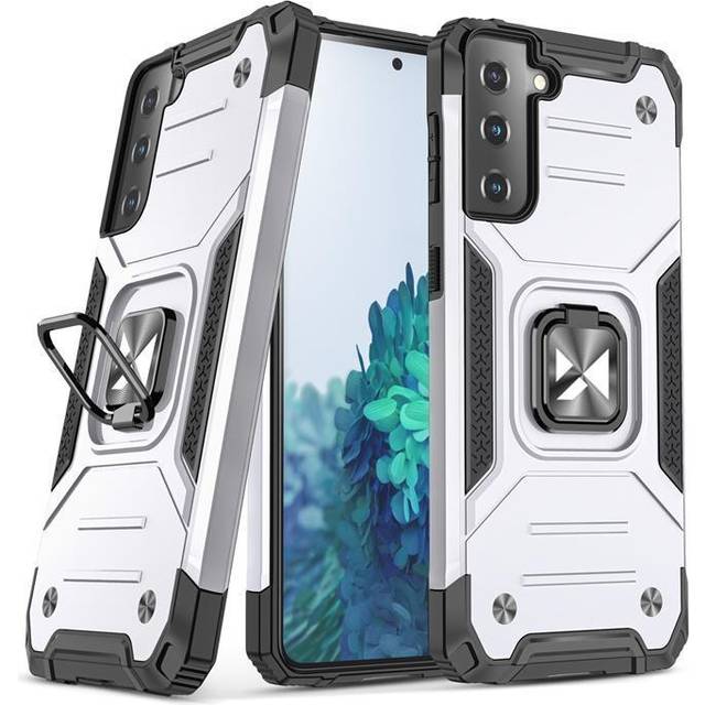 Wozinsky Magnetic Ring Armor Skal Galaxy S22 Plus - Silver
