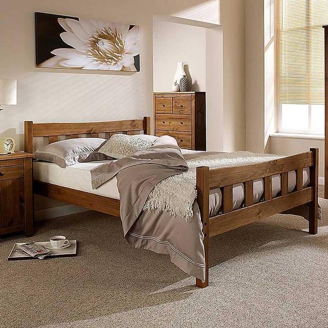LPD Furniture Havana Bed Double Bed, Brown