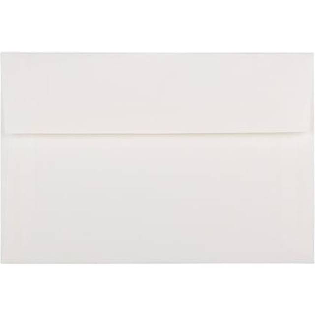 JAM PAPER A8 Strathmore Invitation Envelopes - 5 1/2 x 8 1/8 - Bright White Wove - 50/Pack