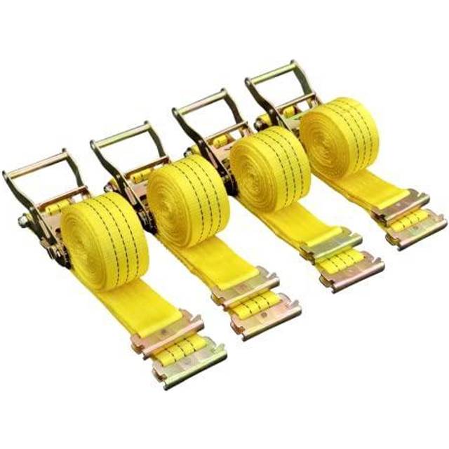 "4 Pack E-Track Ratchet Straps 2"""" x15' 4400LB Tie Down"
