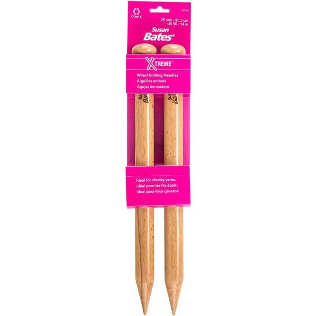 "Susan Bates X-Treme Wood Single Point Knitting Needles 14""-Size 50/25mm"