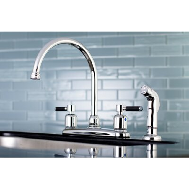 Kingston Brass FB791DKLSP Kaiser 8-Inch Centerset Kitchen Faucet with