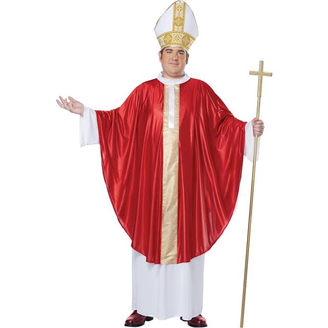 Plus Size Pope Costume For Men - Red&#47;White (PL)