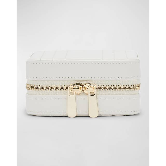 WOLF Maria Quilted Leather Zip Small Jewellery Case