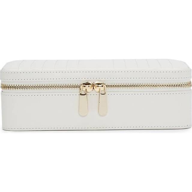 WOLF Maria Quilted Leather Zip Medium Jewellery Case