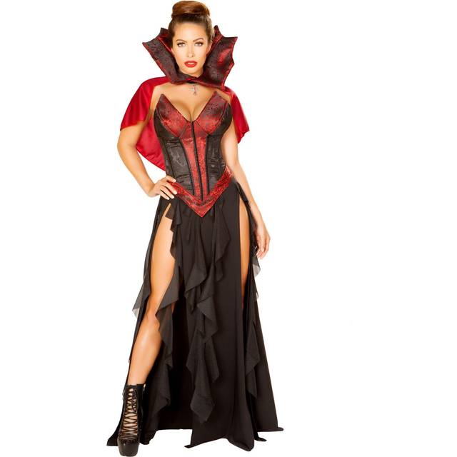Sexy Blood Lusting Vampire Women's Costume - Black&#47;Red (L)