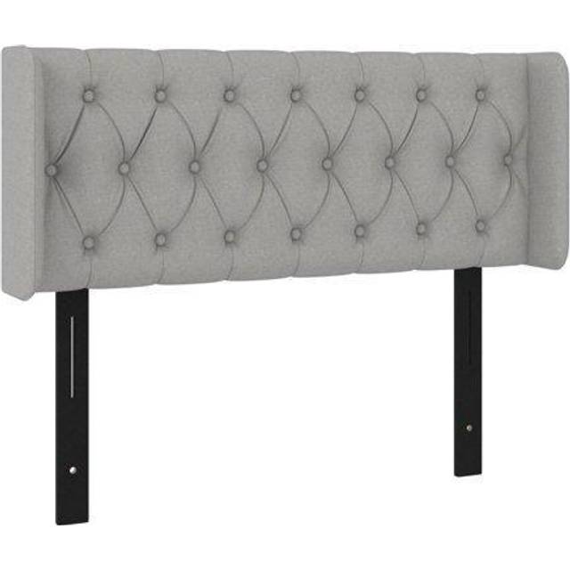 vidaXL LED Headboard Light Grey 103x16x78/88 cm Fabric
