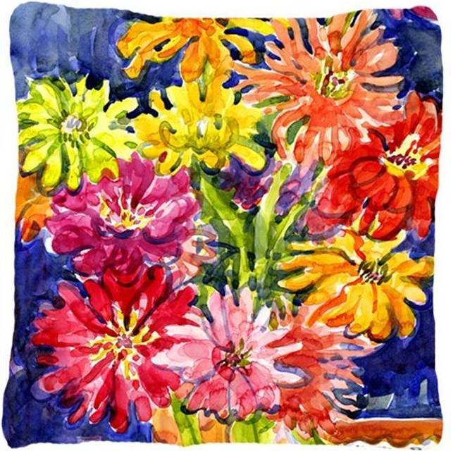 """""Caroline's Treasures 6069PW1414 Flower Gerber Daisies Decorative Canvas Fabric Pillow  Large  Multicolor"""""
