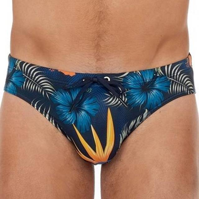 HOM Tiki Mini Swim Briefs - Navy