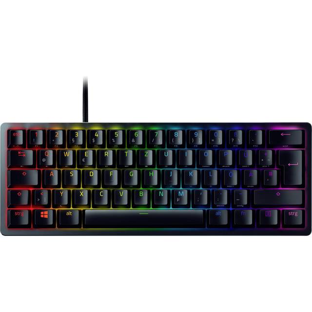 Razer Huntsman Mini 60% Gaming Keyboard - Clicky Optical Switch - Doubleshot PBT Keycaps - Chroma RGB Lighting - German Layout - Black