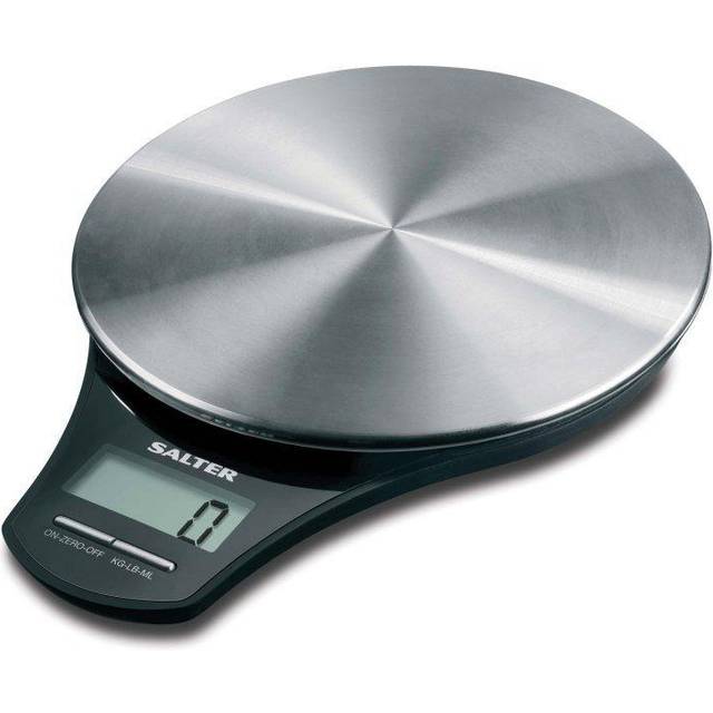 Salter Stainless Steel Digital Kitchen Weighing Scales - Electronic Cooking Scale Appliance for Home, Weigh Food with Accurate Precision up to 5kg,