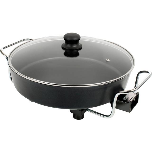 Princess Multi Wonder Chef Elektrisk Stekpanna – 35 cm Stekyta, 5,4 l Kapacitet, 1800 W, Justerbar Värme, 2 Träspatlar, 0,9 m Sladd, Svart, 01.162367.01.500