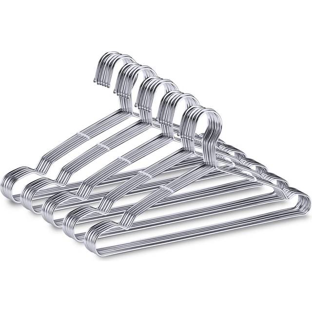 Wire Hangers 50 Pack Coat Hangers Strong Heavy Duty Metal Hangers 16.5 Inch Ultra Thin Space Saving Clothes Hangers by TIMMY