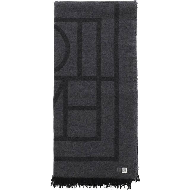 Toteme Logo wool and cashmere scarf - brown (One Size)