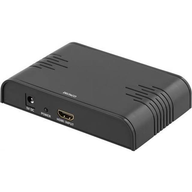 DELTACO HDMI-SCART2 - Video transformer - HDMI - SCART - sort