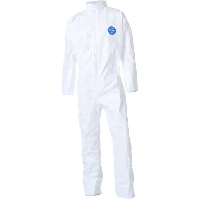 DuPont - TY125SWH4X002500 Tyvek 400 TY125S Disposable Protective Coverall with Elastic Cuffs  White  4X-Large (Pack of 25)