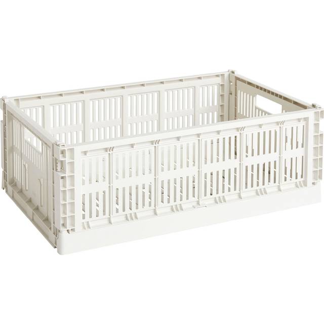 HAY - Colour Crate Recycled - Lådor - OFF-WHITE - Large - W: 34,5 x L: 53 x H: 18,5 cm