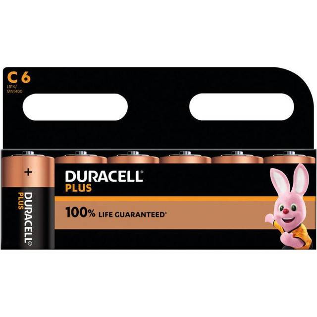 Duracell Plus C Alkaline Battery - 6 Pack