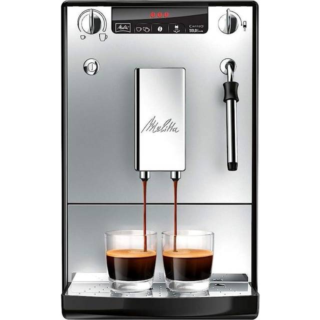 Melitta Caffeo Solo &amp; Milk E 953-102 med integrerad kvarn Silver