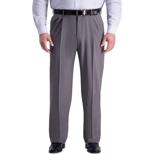Haggar mens Big  Tall Premium comfort classic Fit Pleat Front Dress Pa