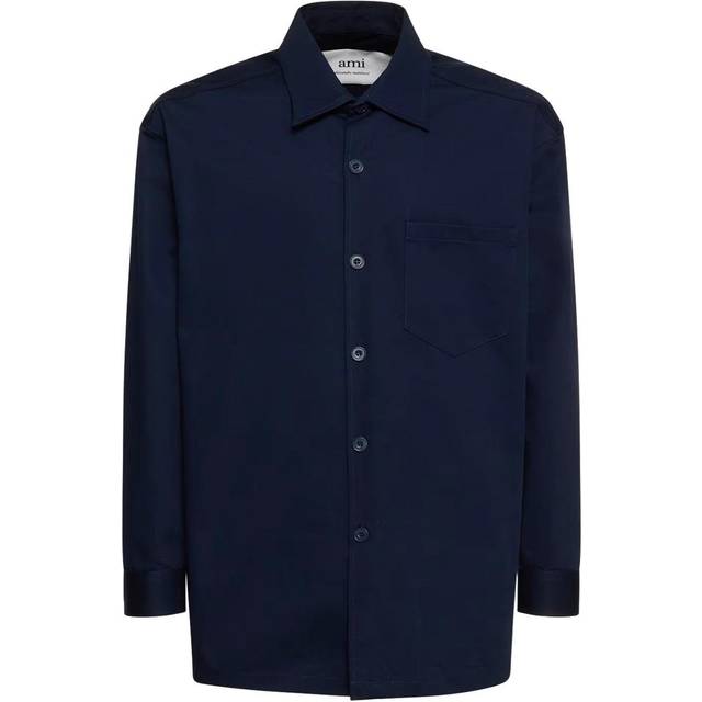 AMI Paris Navy 'Ami Paris France' Shirt - NAUTIC BLUE/491 - L