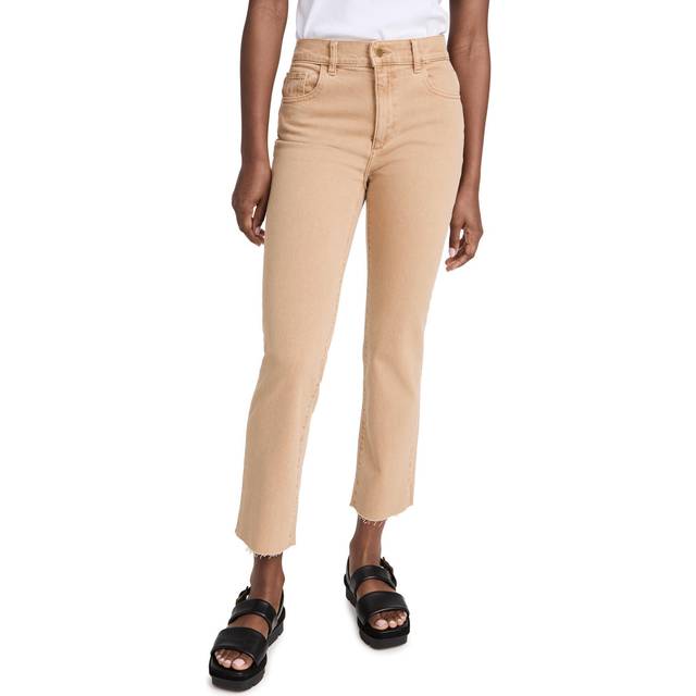 DL1961 Patti Straight High-Rise Sand Vintage Ankle Jean