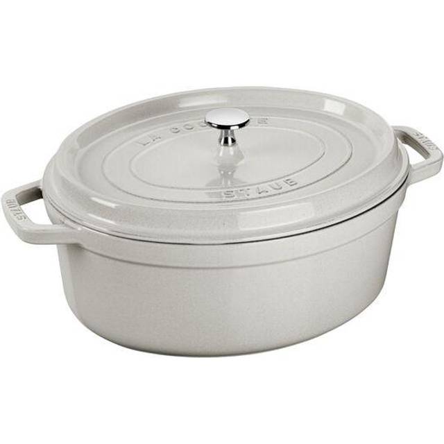 Staub Cast Iron Roaster/Cocotte, Oval 37 cm, 8 L, Black