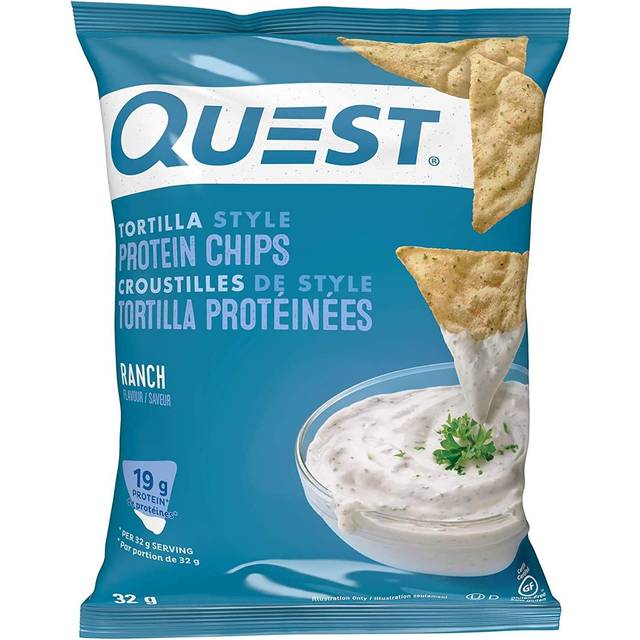 Quest Nutrition Quest Tortilla Style Nacho Chips | 8 Packs | Ranch | High Protein Crisps | Protein Desserts & Cooking Mixes