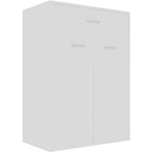 Skoskåp svart 60x35x84 cm konstruerat trä