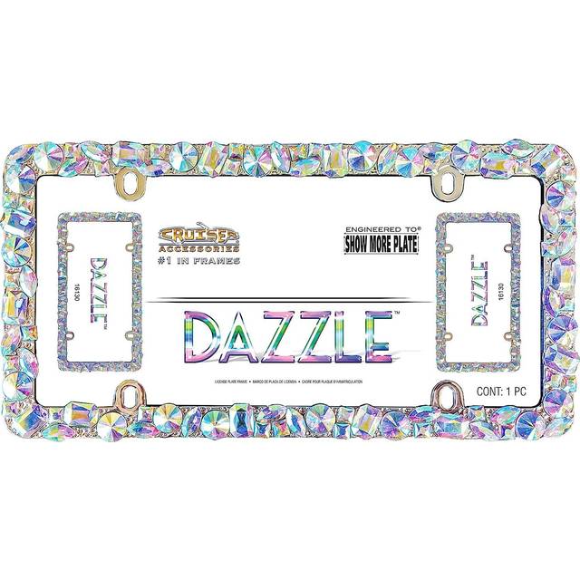 Cruiser Accessories 16130 License Plate Frame - Dazzle  Chrome Plastic