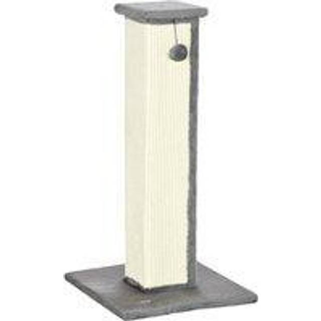 PawHut 81cm Cat Scratching Post w/ Sisal Rope Hanging Ball Soft Plush - Grey, Grey