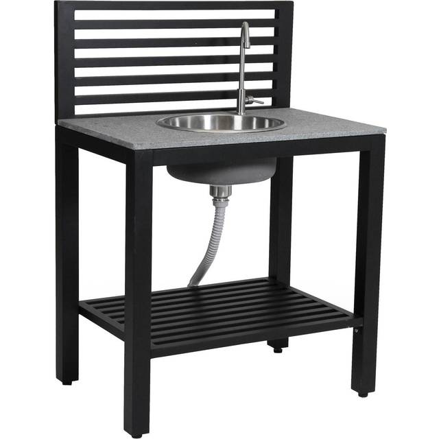 Bellac Outdoor Kitchen With Sink, Black