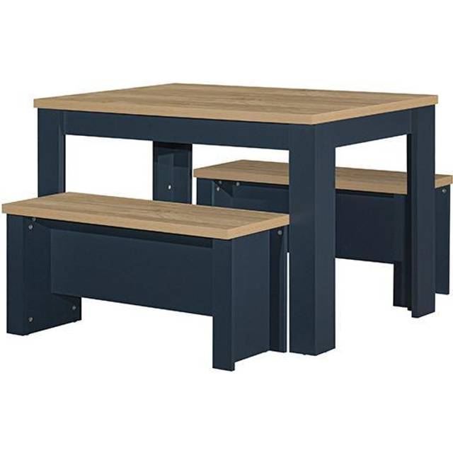 Highgate 4 Seater Dining Set Grey and Oak - Birlea