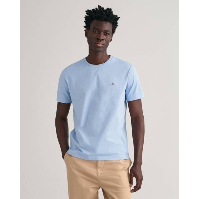 GANT Reg Shield Ss T-shirt för män, Capri blå, 5XL