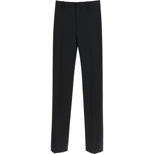 Off White, Slim-fit Trousers, male, Black, XL, Pleat-front Trousers