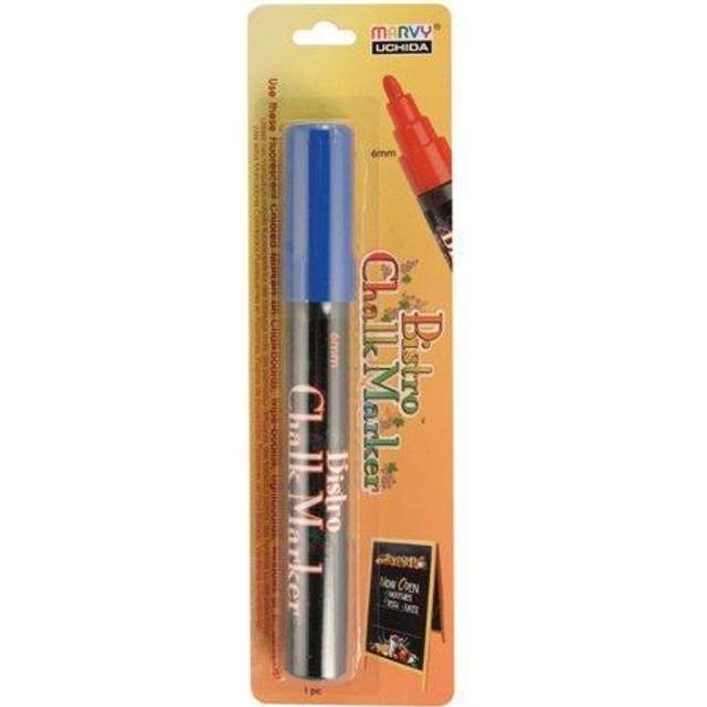 Uchida 480-C-3 Marvy Broad Point Tip Regular Bistro Chalk Marker  Blue