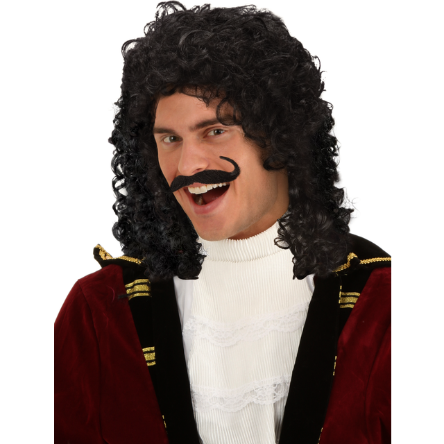 Captain Hook Costume Wig for Adults | Pirate Accessories - Black (One-Size)