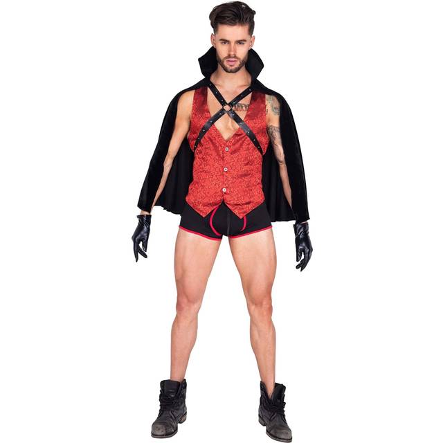 Sexy Vampire Costume for Men - Black&#47;Red (M)