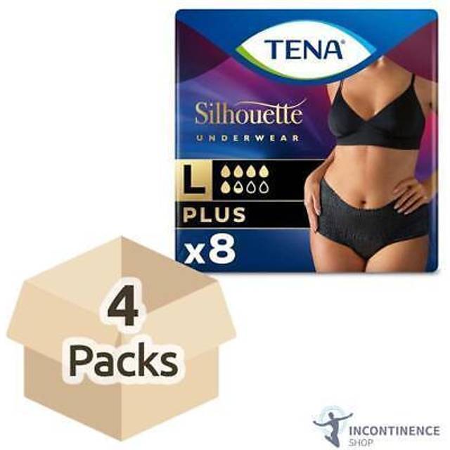 Inkontinensskydd allt-i-ett byxa - TENA Silhouette Plus Svart M - 24 st