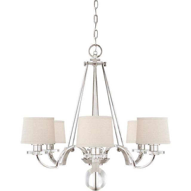 Elstead Sutton Place - 6 Light Multi Arm Chandelier Imperial Silver Finish, E27