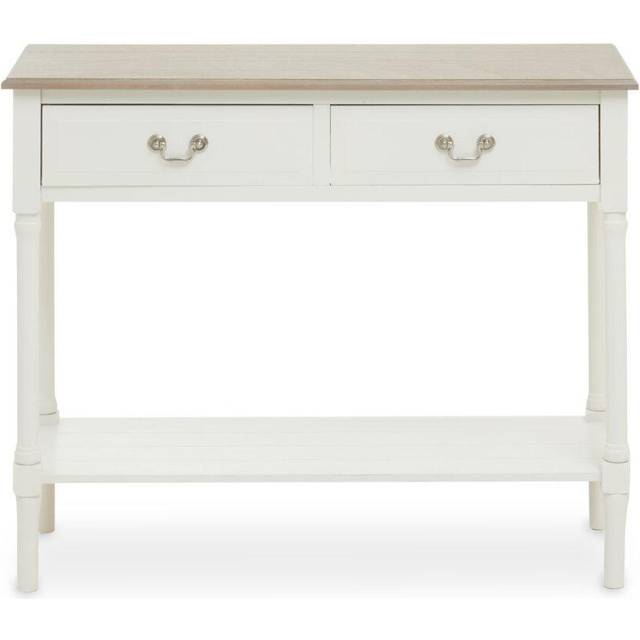 Interiors By Ph 2 Drawer Console Table Cream, Cream